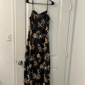 Floral Black and Brown Women's Dress
